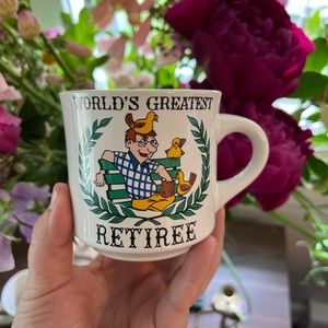 vintage Papel Worlds Greatest Retiree mug made in japan